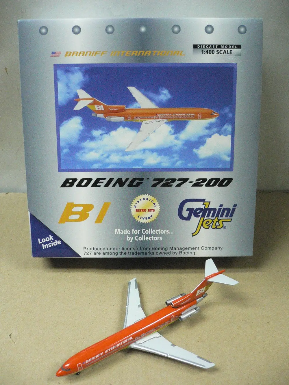 Gemini Jets 1/400 Bi Braniff International Boeing 727-200 N447bn (Gjbnf185) (70185) (Lot0190) (Piu30) 1