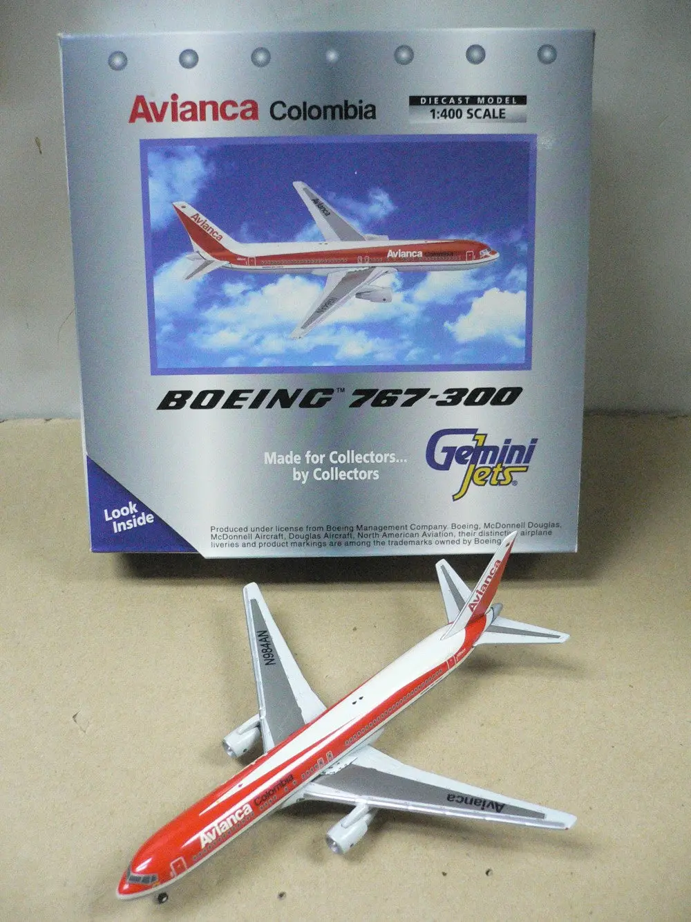 Gemini Jets 1/400 Avianca Colombia Boeing 767-300 N984an (Gjava163) (70163) (Pa0) 1