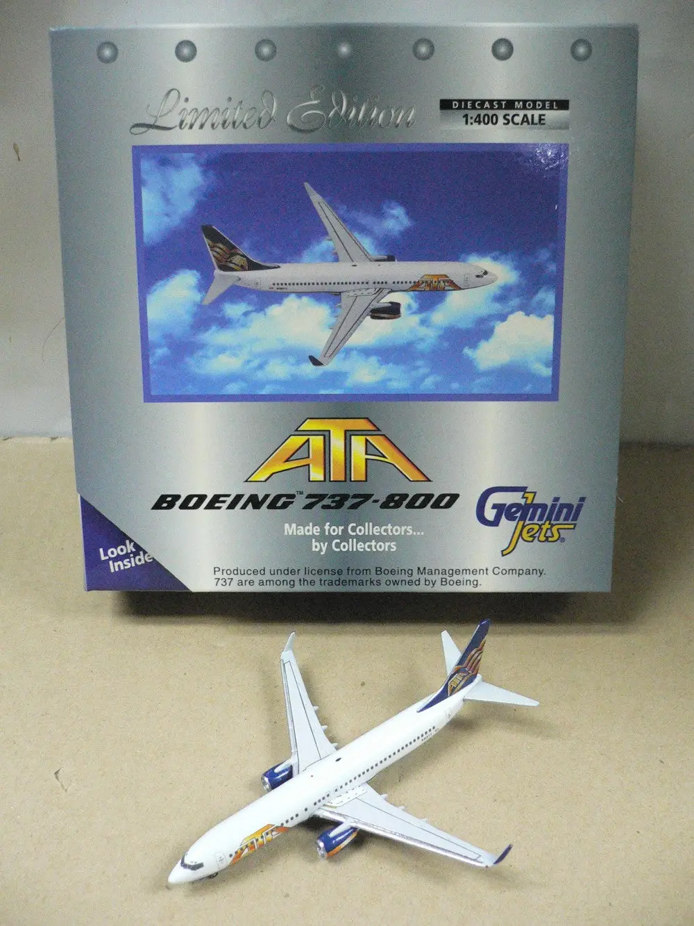 Gemini Jets 1/400 Ata Boeing 737-800 N301tz (Gjata250) (70250) (Piu10) 1