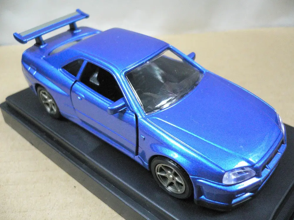 Mtech 1/43 Nissan Skyline Gtr V-Spec R34 Blue (Ms-21-A) (46580) (Piu) 2