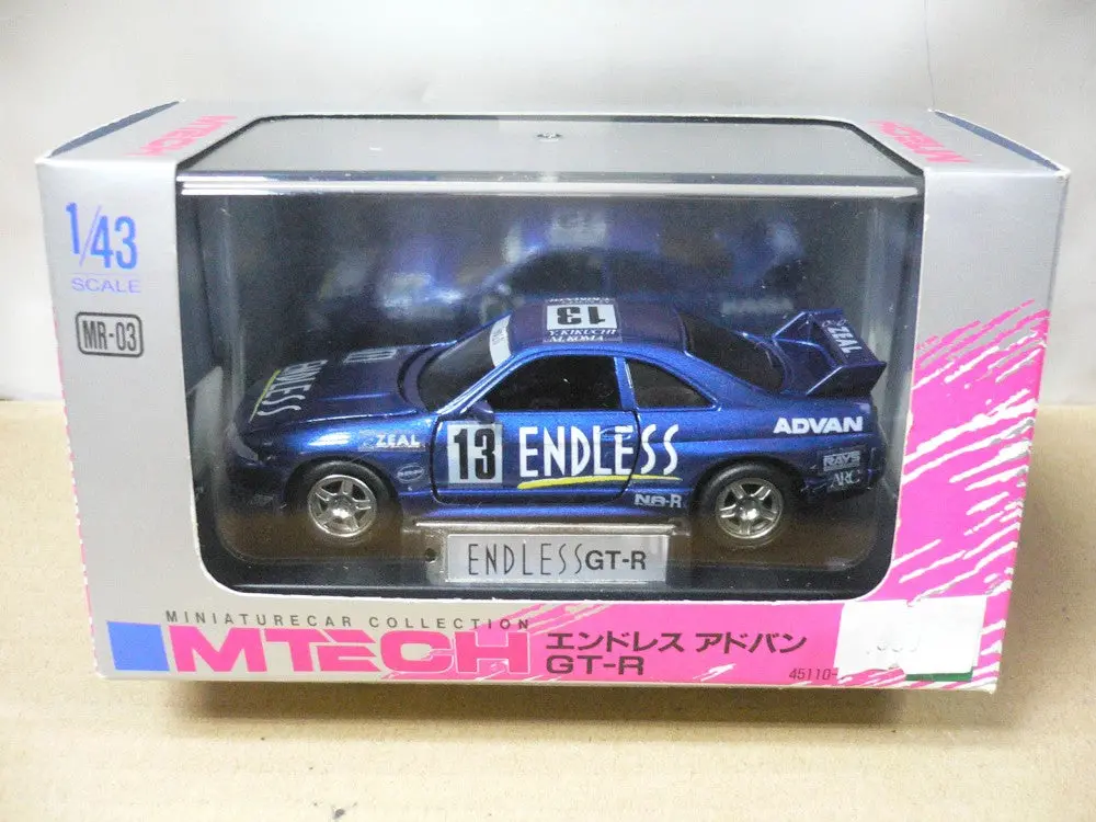 Mtech 1/43 Nissan Endless Advan Skyline Gtr Blue #13 (Mr-03) (45110) (Piu) 1
