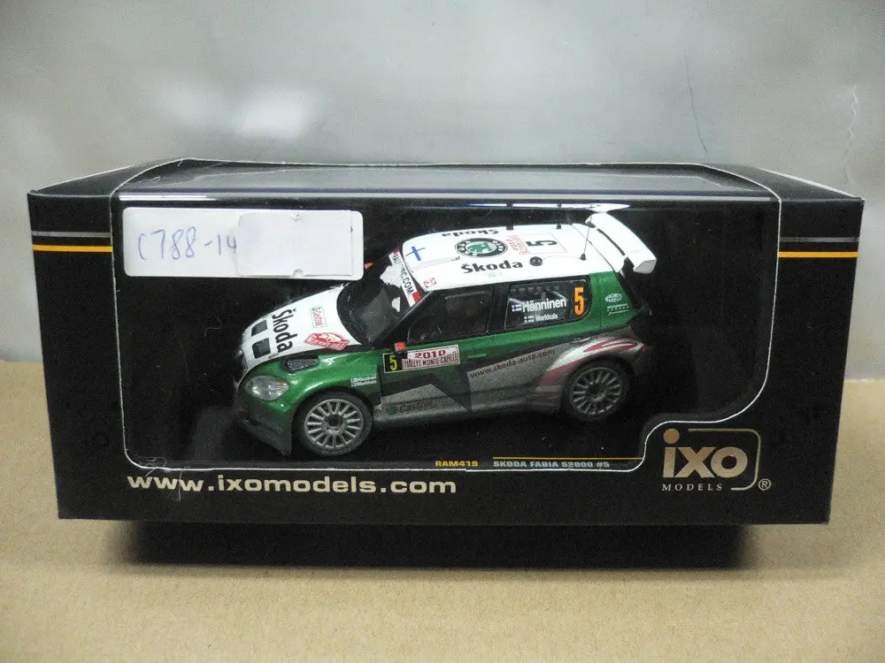 Ixo 1/43 Skoda Fabia S2000 2Th Rally Monte Carlo 2010 J.Hanninen M.Markkula #5 (Ram419) (31674) (C788-148-170) 1