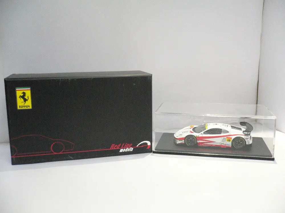 Red Line Ebbro 1/43 Mach-Go Ferrari Dunlop #10 Super Gt 300 2005 White (43745) (Pak) 1