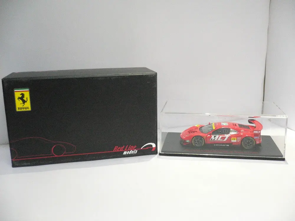 Red Line Ebbro 1/43 Jim Gainer Ferrari Dunlop #11 Super Gt 300 2005 Red (43744) (Pak) 1