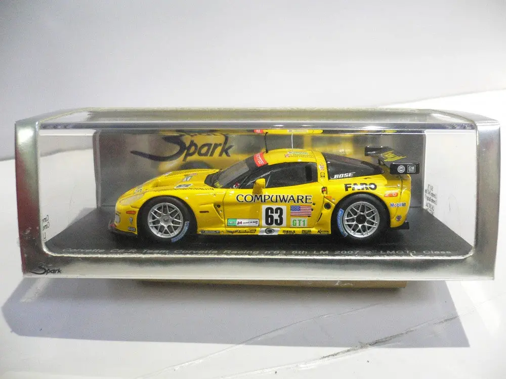Spark 1/43 Corvette C6-R Team Corvette Racing 6Th Lm 2007 2Nd Lmgt1 Class #63 (90178) (Piu122) 1