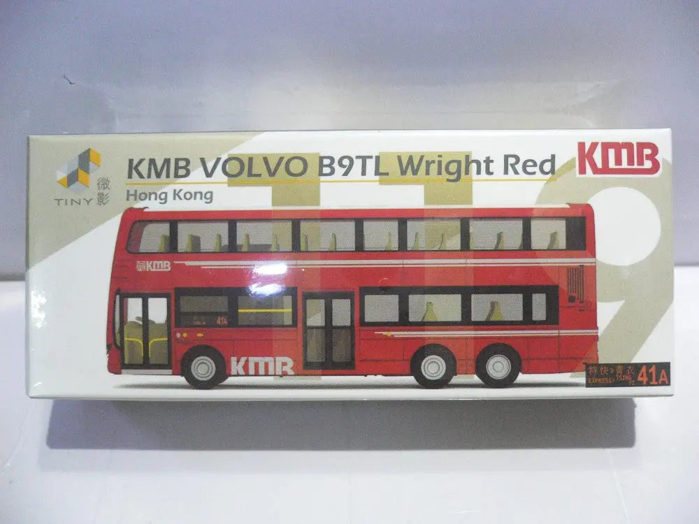 Toyeast Tiny City 119 Die-Cast Model Car Kmb Volvo B9tl Wright Red Kmb-M-2017080 13841 (C920-111) 1