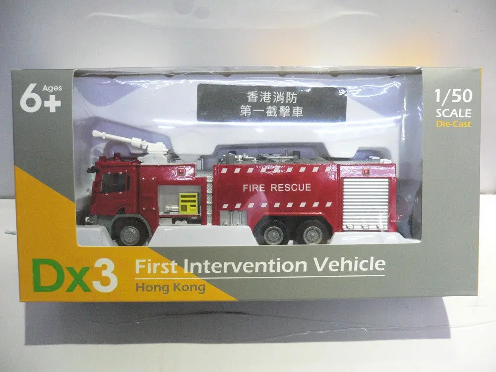 Toyeast Tiny City Die-Cast Model Car 1/50 Dx3 Hong Kong First Intervention Vehicle Atc64066 12986 (C920-129) 1