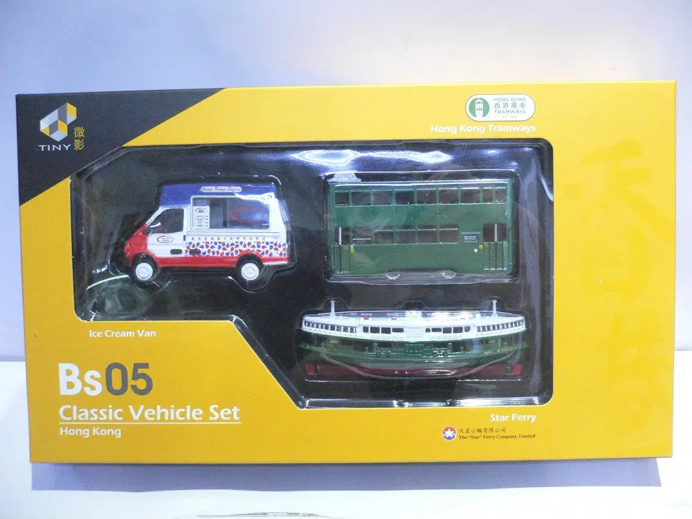 Toyeast Tiny City Bs05 Hong Kong Classic Vehicle Set Ice Cream Van Star Ferry Hong Kong Tramways Atbs005 11064 (C920-130) 1