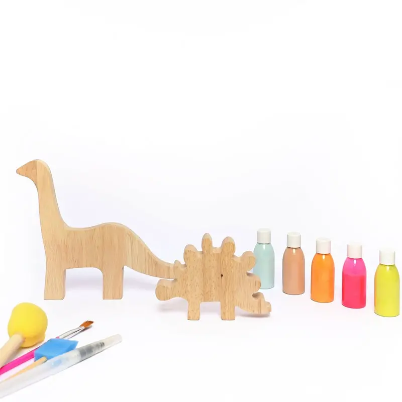 Kiddies Kingdom Wooden Dino Set Of 2 Diy Kit For Ages 3 And Up 1