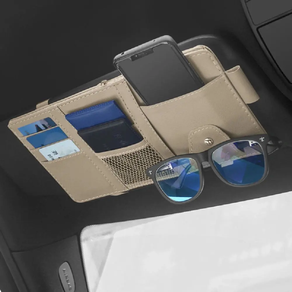 Pu Leather Sun Visor Multi-Organiser 1