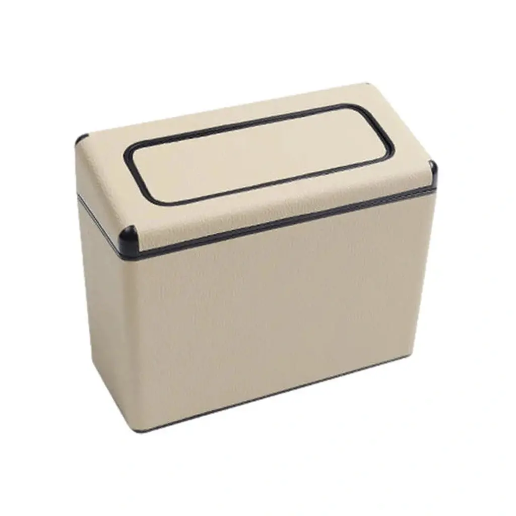 Pu Leather Trash Bin 1
