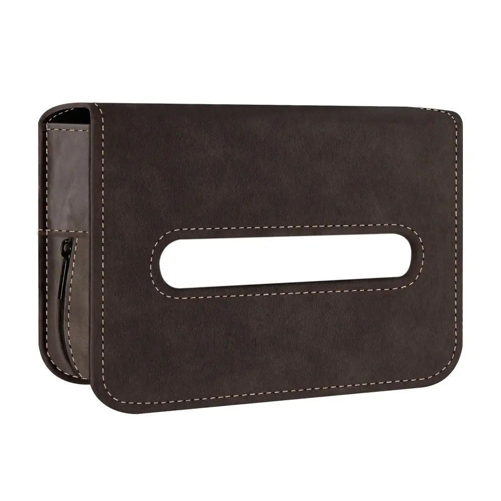 Pu Suede Leather Tissue Holder Box 1