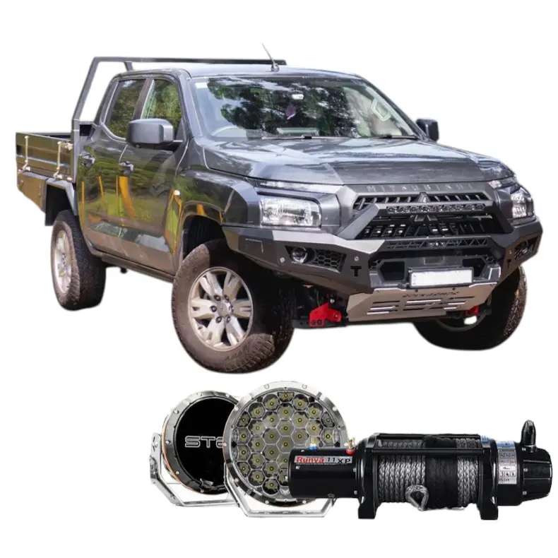 Mv Triton Gt Bumper Protek Pack - Bullbar, Winch, Lights 1