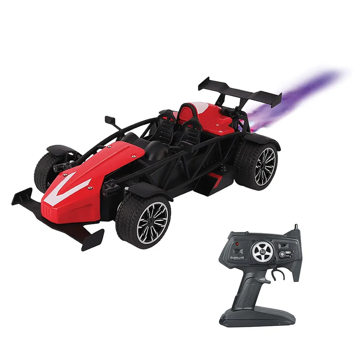 Playzu F1 Remote Control Die Cast With Mist Spray Racing Car – Red 1