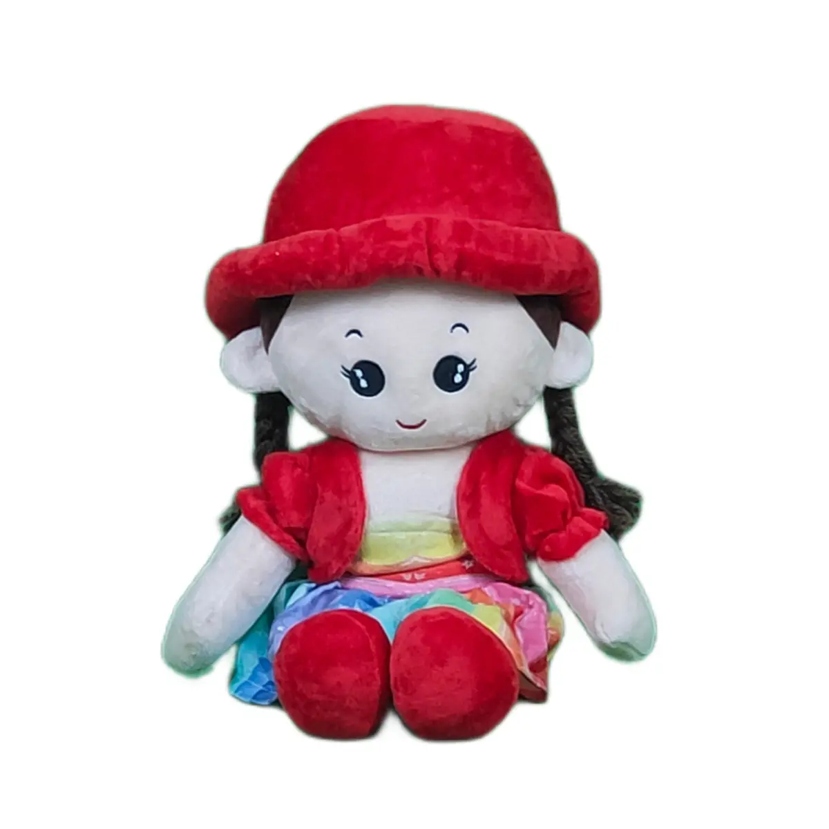 Play Hour Rag Doll Plush Soft Toy Wearing Red Cap For Ages 3 Years And Up, 45Cm 1