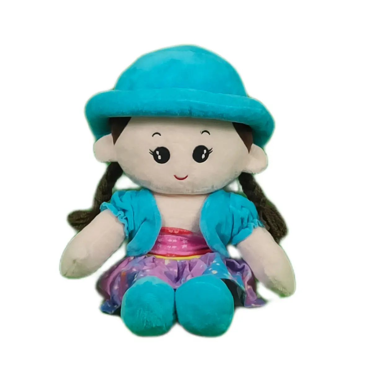 Play Hour Rag Doll Plush Soft Toy Wearing Sky Cap For Ages 3 Years And Up, 45Cm 1