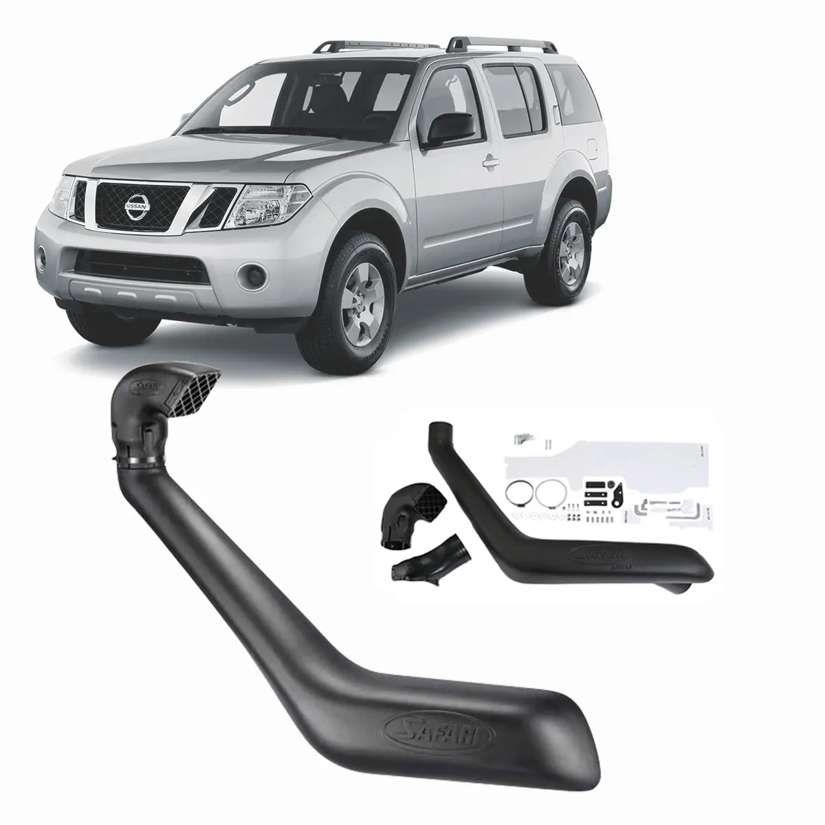 Safari Snorkel For Nissan Pathfinder (07/2005 - 05/2010), Nissan Navara (12/2005 - 10/2009) 1