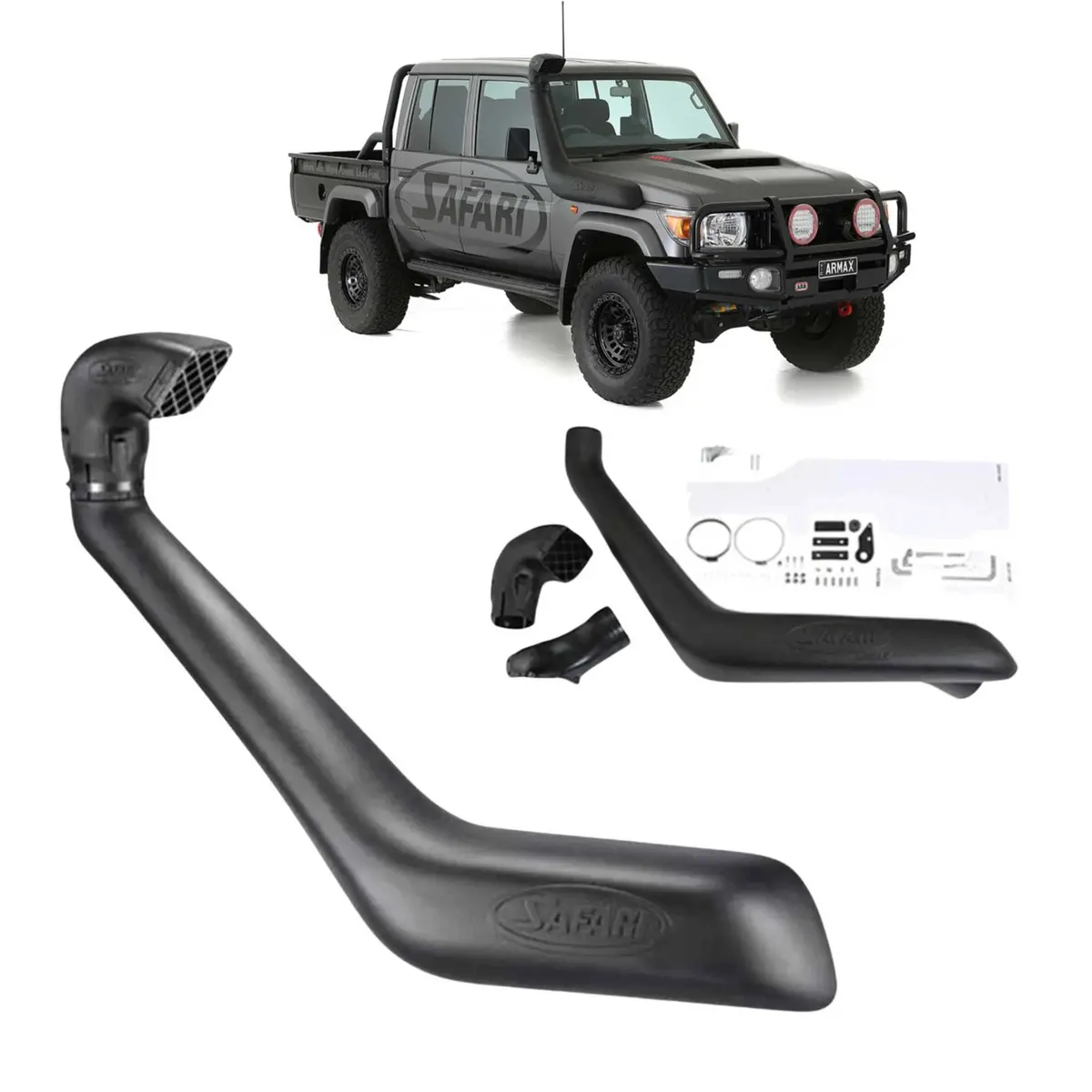 Safari Armax Snorkel For Toyota Landcruiser 76/78/79 Series 4.5L V8 (01/2007 - On) 1