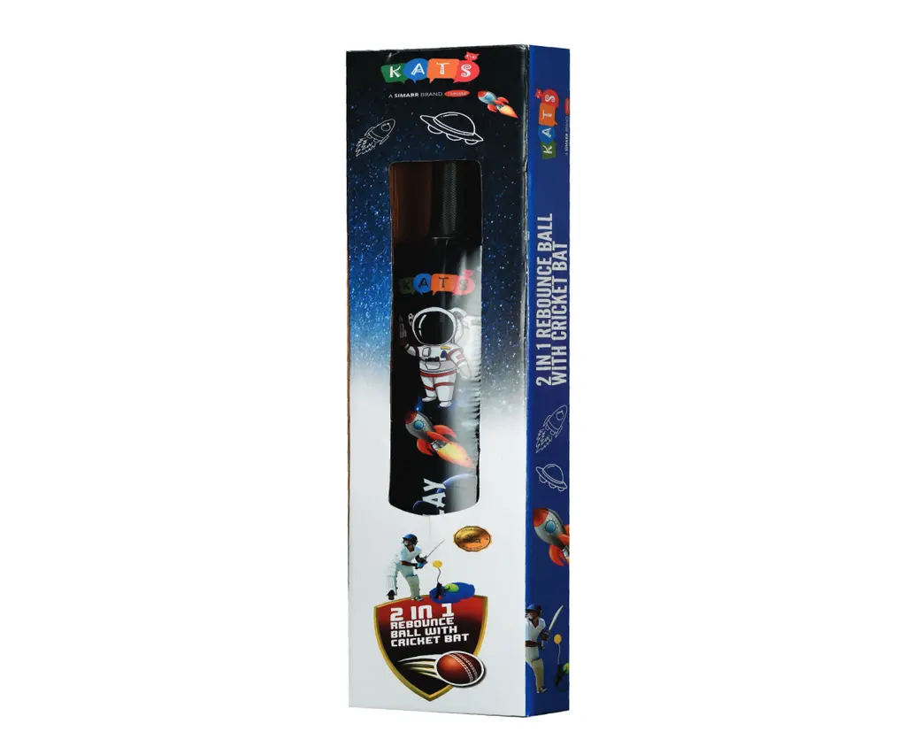 Simarr Kats 2 In 1 Rebounce Ball With Cricket Bat For Kids 5 Years And Up 1