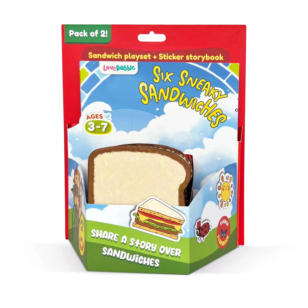 Love Dabble Six Sneaky Sandwiches Pretend Playset For Ages 3-7 Years 1