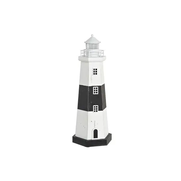 Dekoration Maritim Leuchtturm (42 Cm) Weiß/Schwarz - Led-Beleuchtung 1