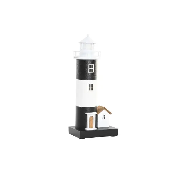 Dekoration Maritim Leuchtturm (37 Cm) Mit Haus - Led-Beleuchtung 1