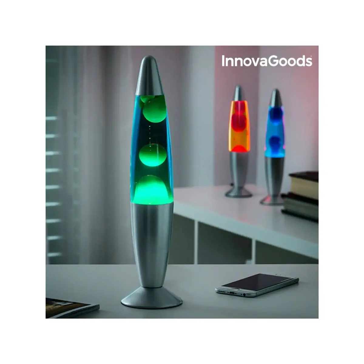 Luminaire Lava Lamp "Magla" - Flowing Lava In Three Colors 1
