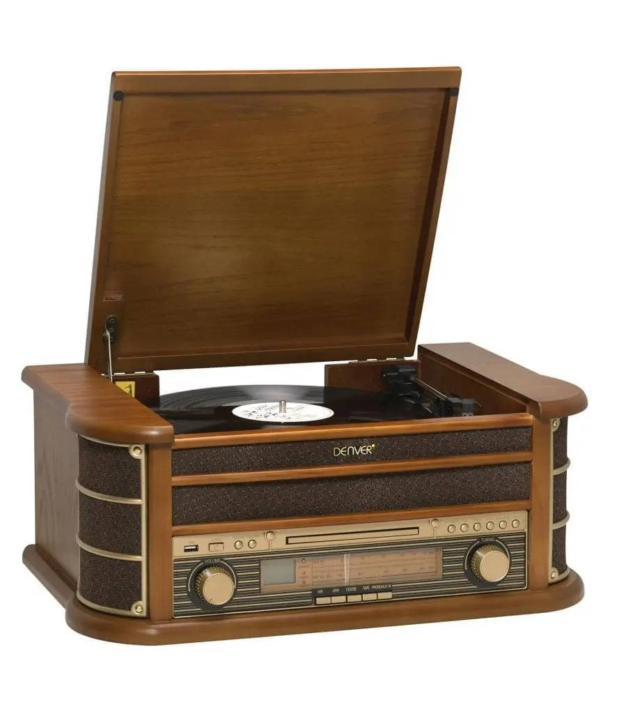 Music Center With Retro Look Turntable &Amp; Cd - Recording Of Lps 1