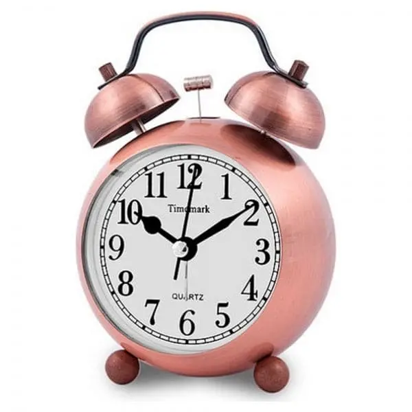 Alarm Clock Analog From Timemark (9 X 13.5 X 5.5 Cm) - Retro Clock With Quartz Movement 1