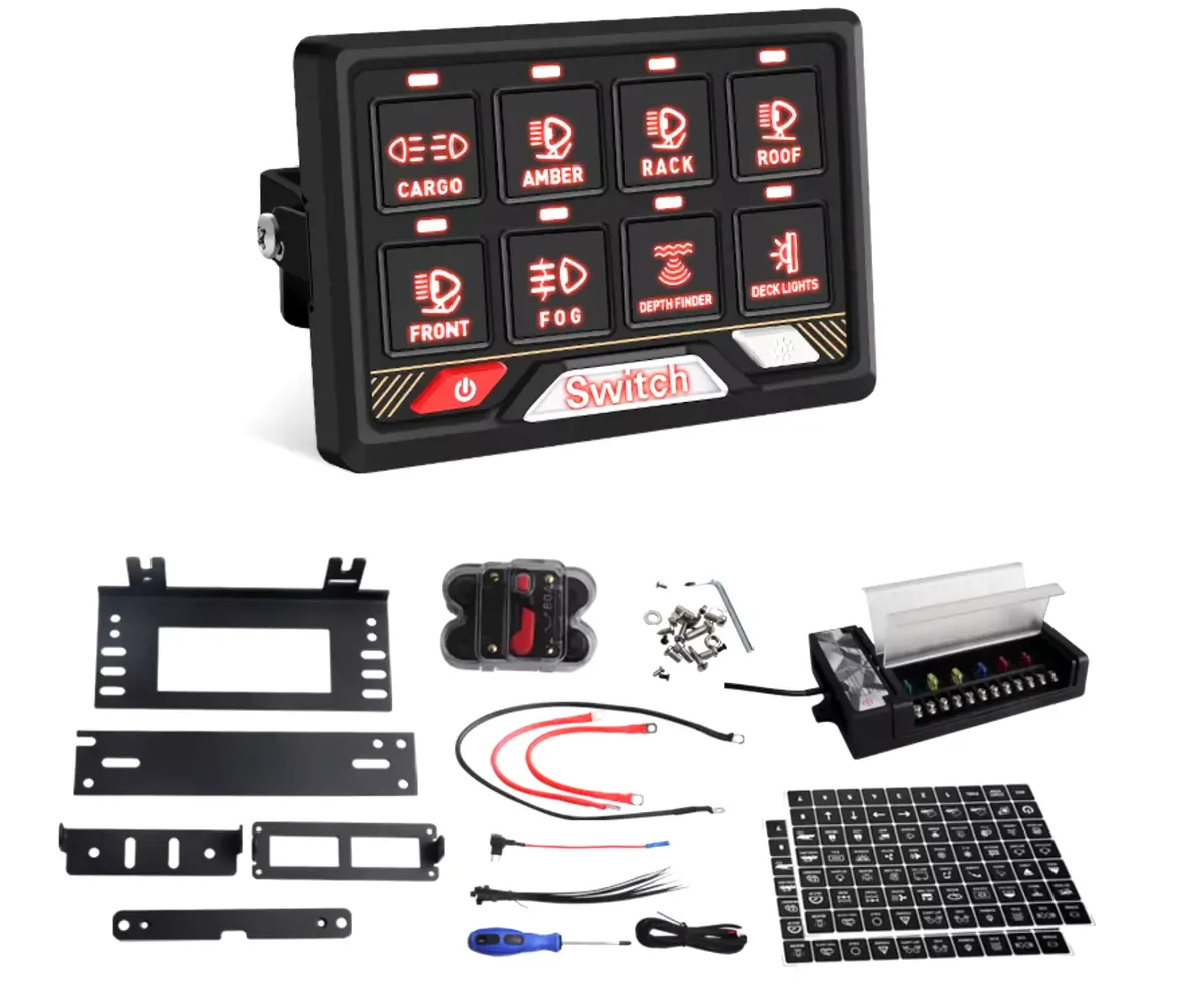 8 Gang Switch Panel 12V | Rgb Bluetooth 1