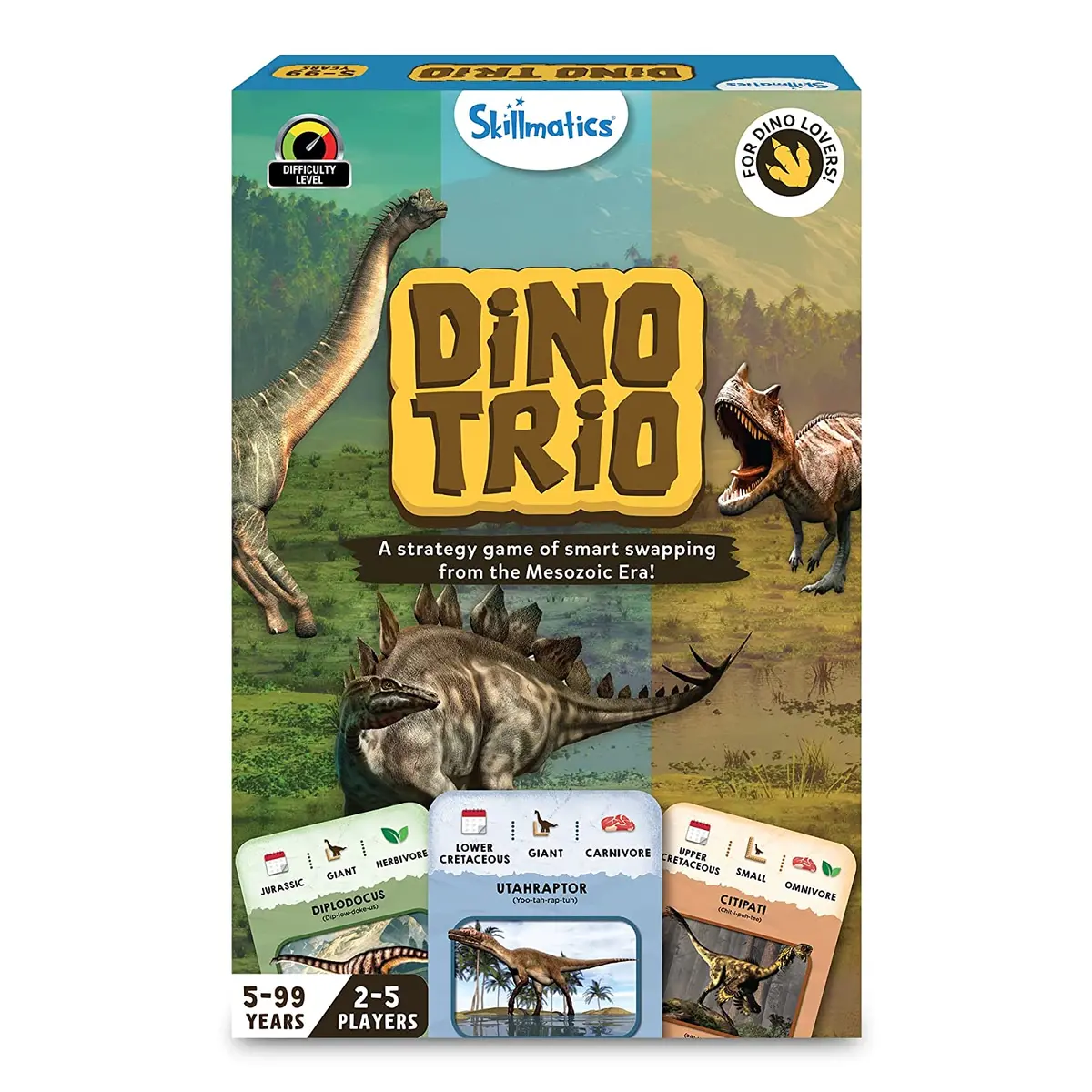 Skillmatics Dino Trio - Dinosaur Themed Strategy Card Game For Kids Ages 5+ 1
