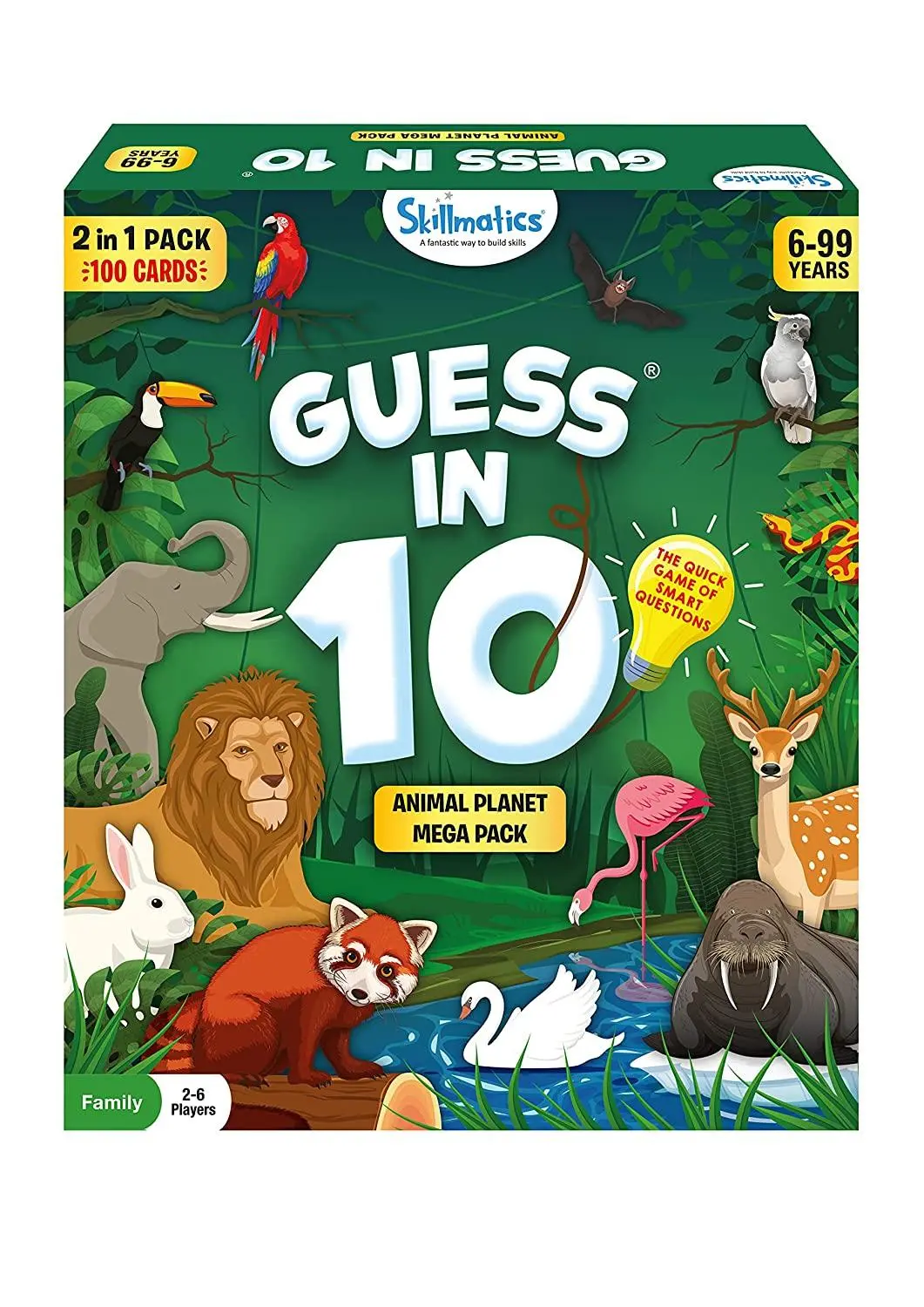 Skillmatics Guess In 10 Animal Planet Mega Pack - Family Card Game For Ages 6+ 1