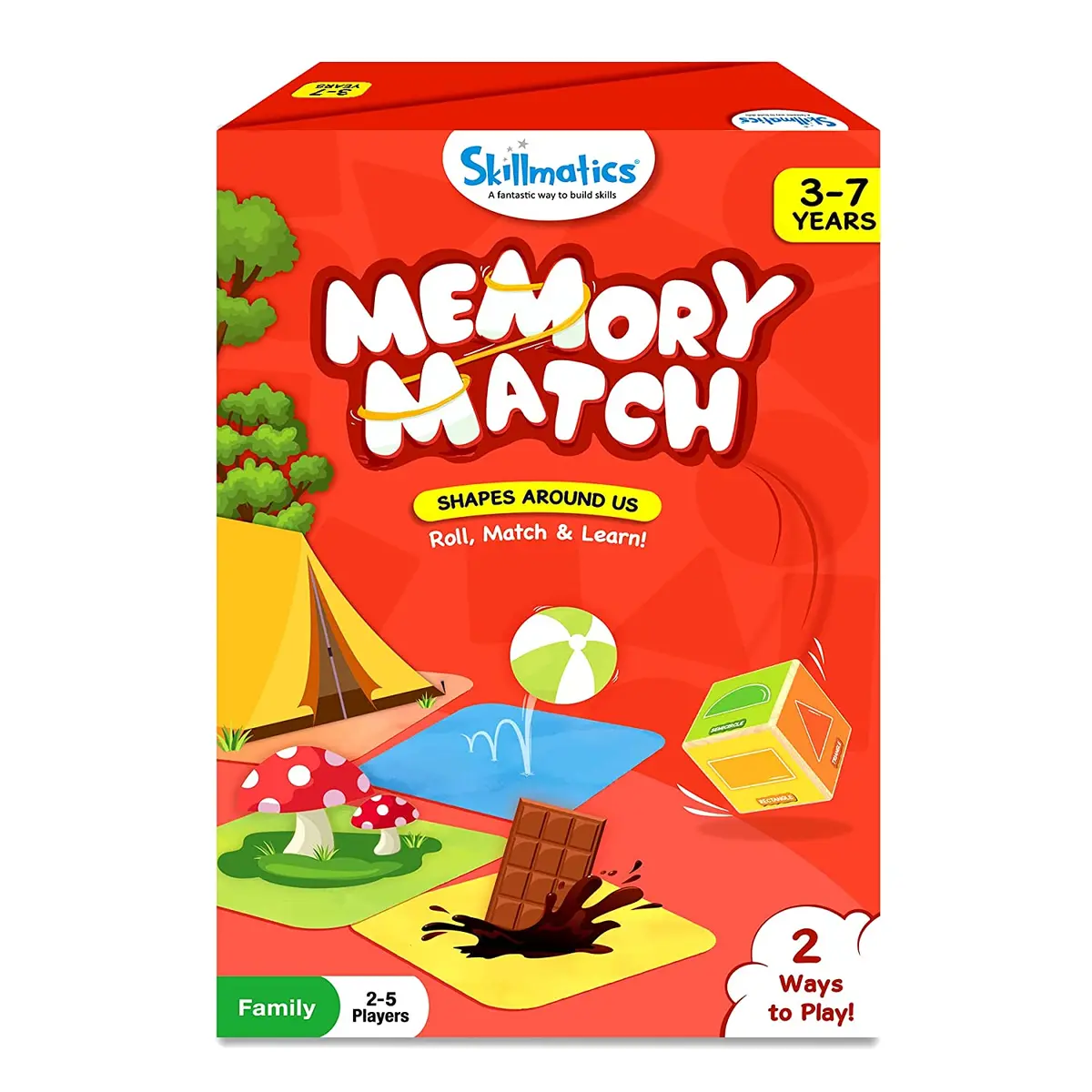 Skillmatics Memory Match Board Game : Shapes Around Us - Memory Game For Kids Ages 3 To 7 1