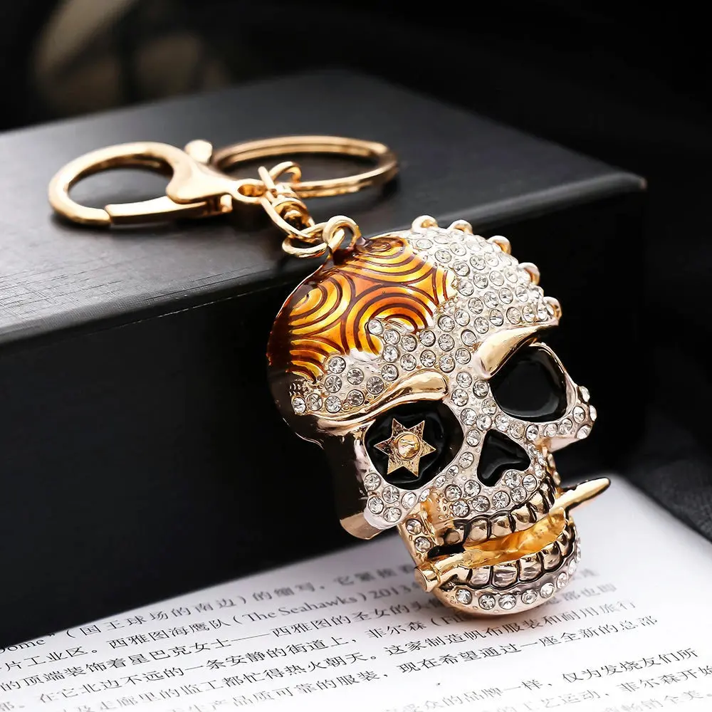 Skull Crystal Keychain 1
