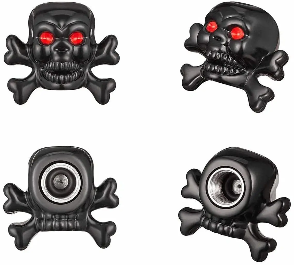 Skull Danger Tire Valve Caps (4 Pcs) 1