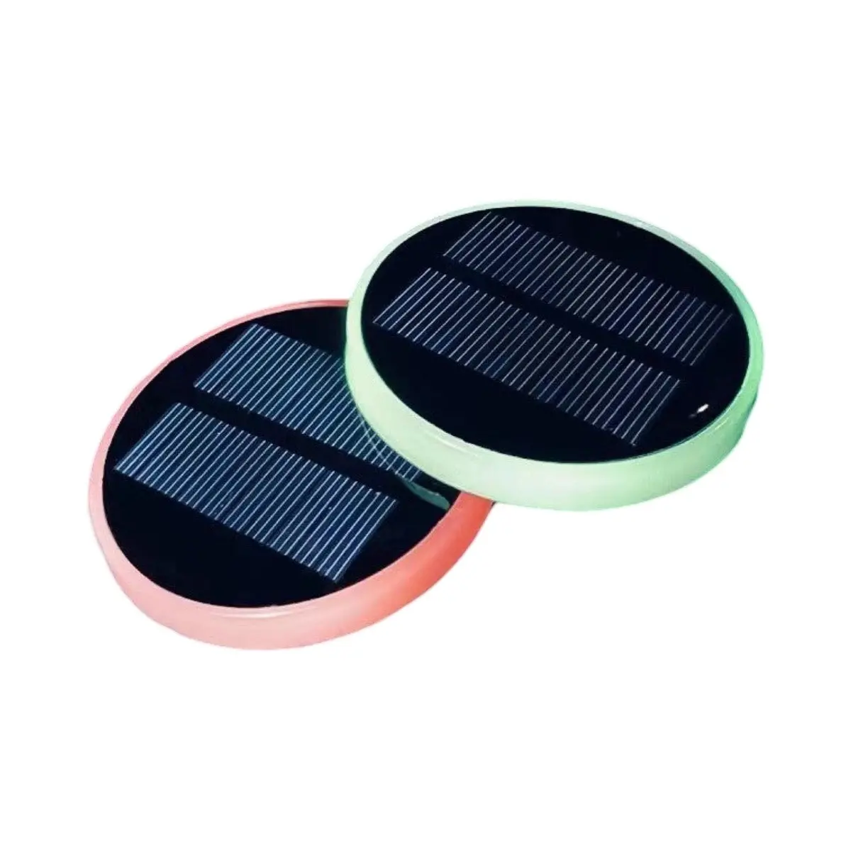 Solar Led Cup Holder Coasters Pads 7 Color Lights (2Pcs) 1