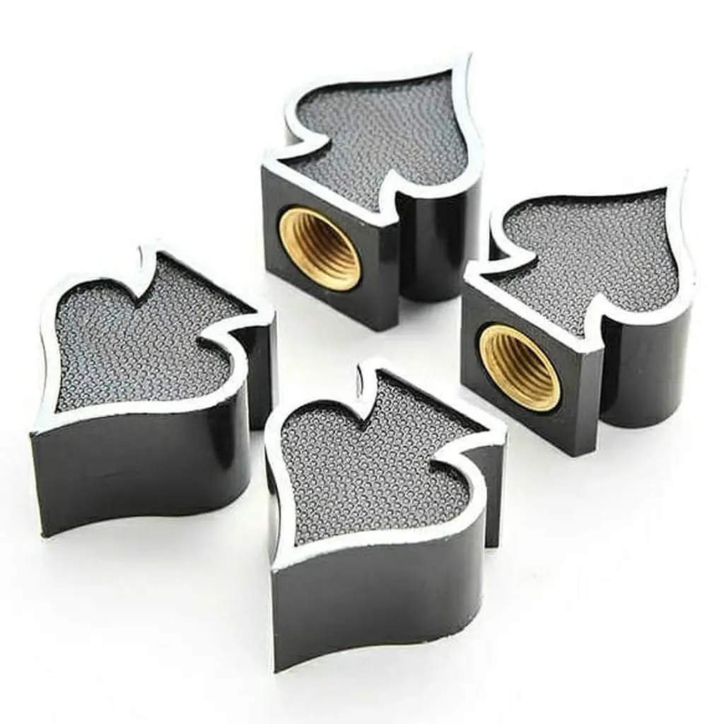 Spades Tire Valve Caps (4 Pcs) 2
