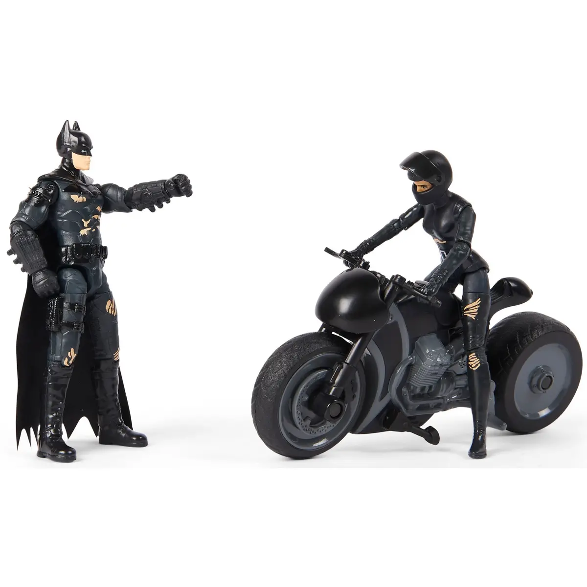 Figure Action Doll Dc Set "Batman + Batcycle" From "The Batman" (2022) 1