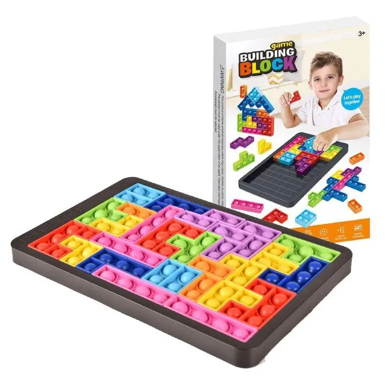 Fidget Toys - Game "Building Block" (27 Parts) - Tetris Push Bubble Variant 1
