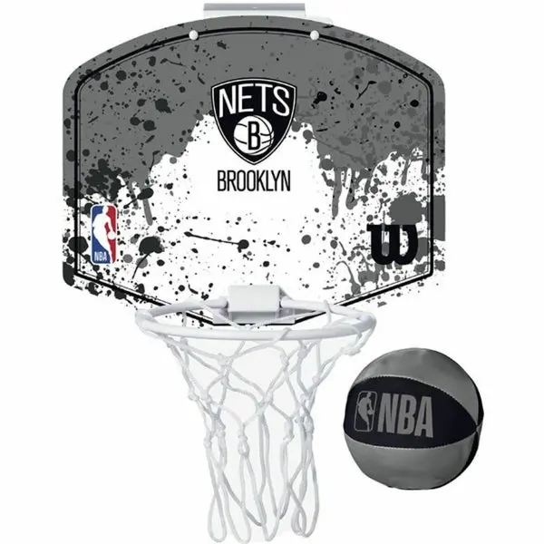 Wilson Mini Basketball Hoop (24 X 28 Cm) - Soft Ball &Amp; Nba Team Logo 1