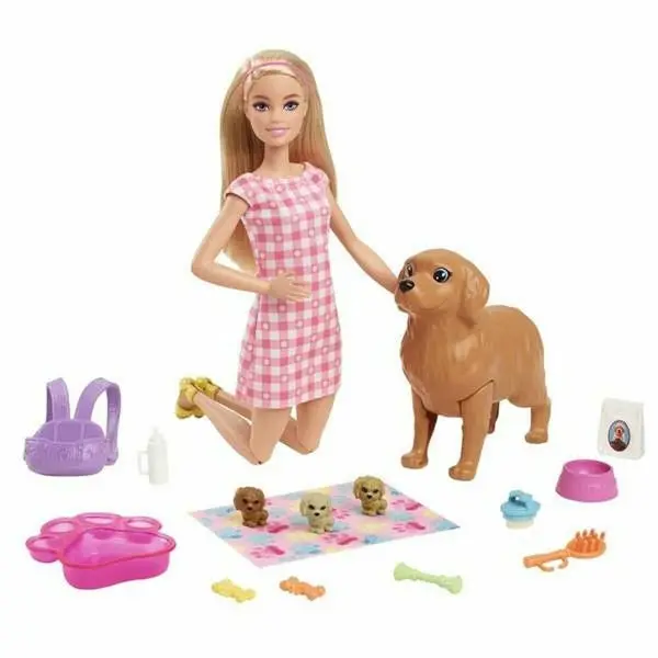 Puppe Barbie "Puppe Mit Hund Und Welpen" - Viel Zubehör 1
