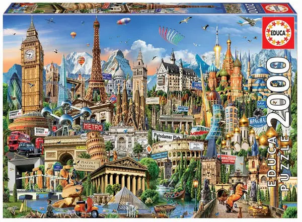 Puzzle "Europe's Sights" (2000 Pieces) - Great Puzzle Fun 1