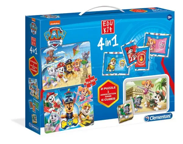 Puzzle "Paw Patrol" - Four Small Puzzles Form One Big Picture 1