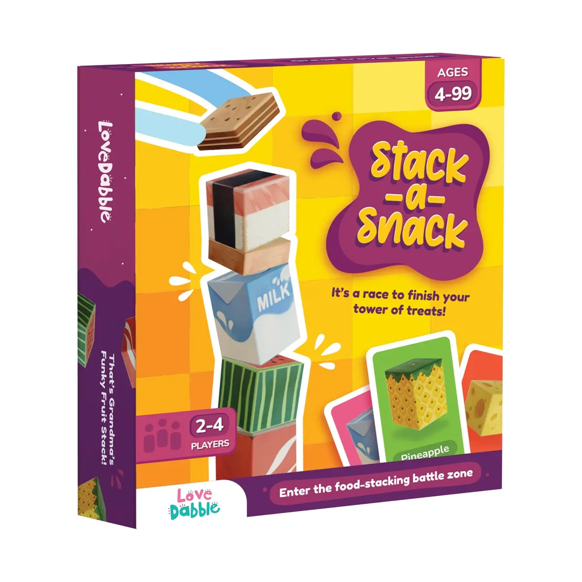 Love Dabble Stack N Snack Building Blocks & Cards Game For Ages 4 Years And Up 1