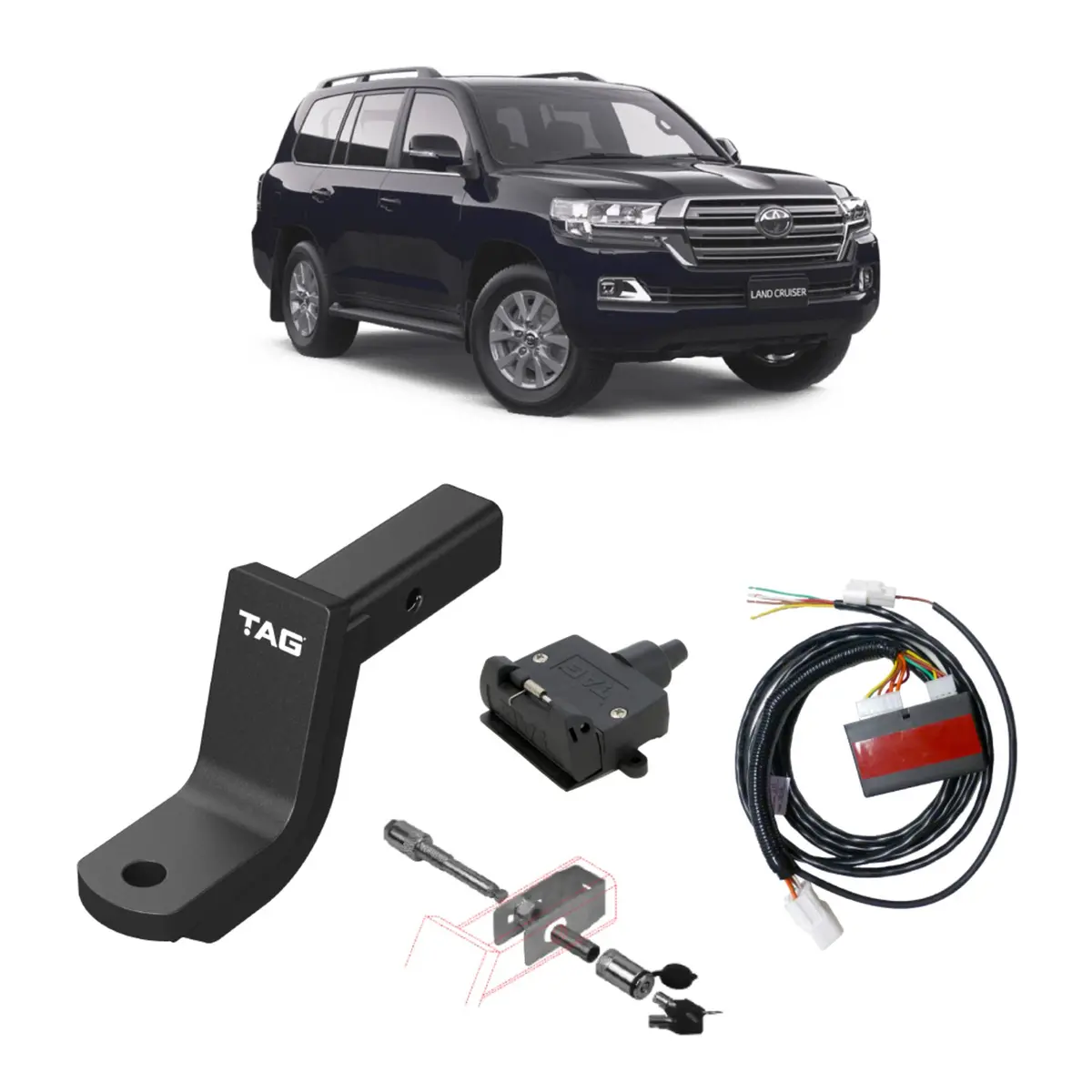 Tag Tow Ball Mount Kit For Toyota Landcruiser (08/2007 - 12/2021) 1