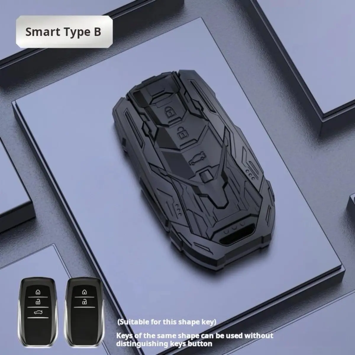 Toyota Zinc Alloy Key Remote Cover With Two Keychains 2