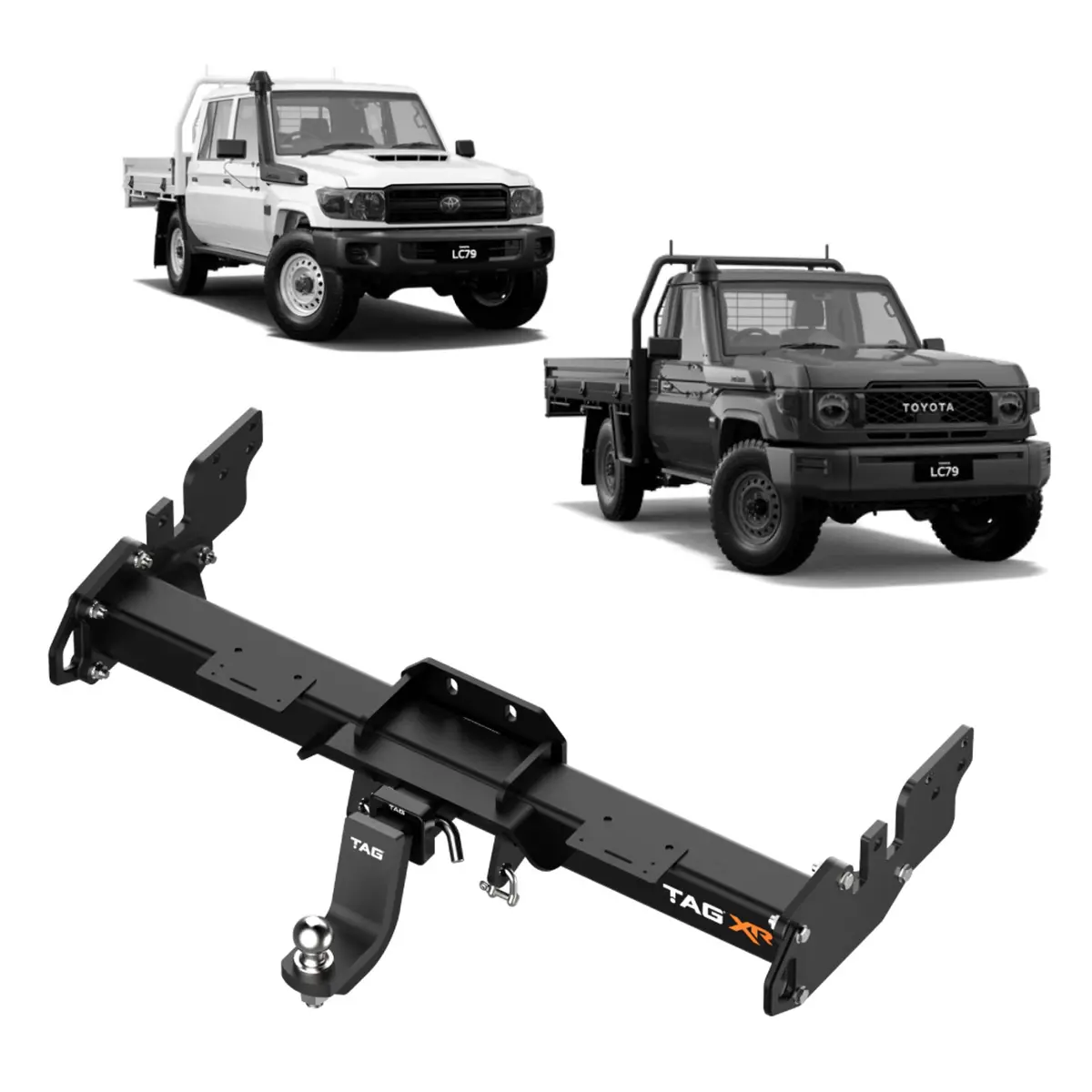 Tag 4X4 Recovery Towbar For Toyota Landcruiser Single & Dual Cab Chassis (08/2012 - On) 1