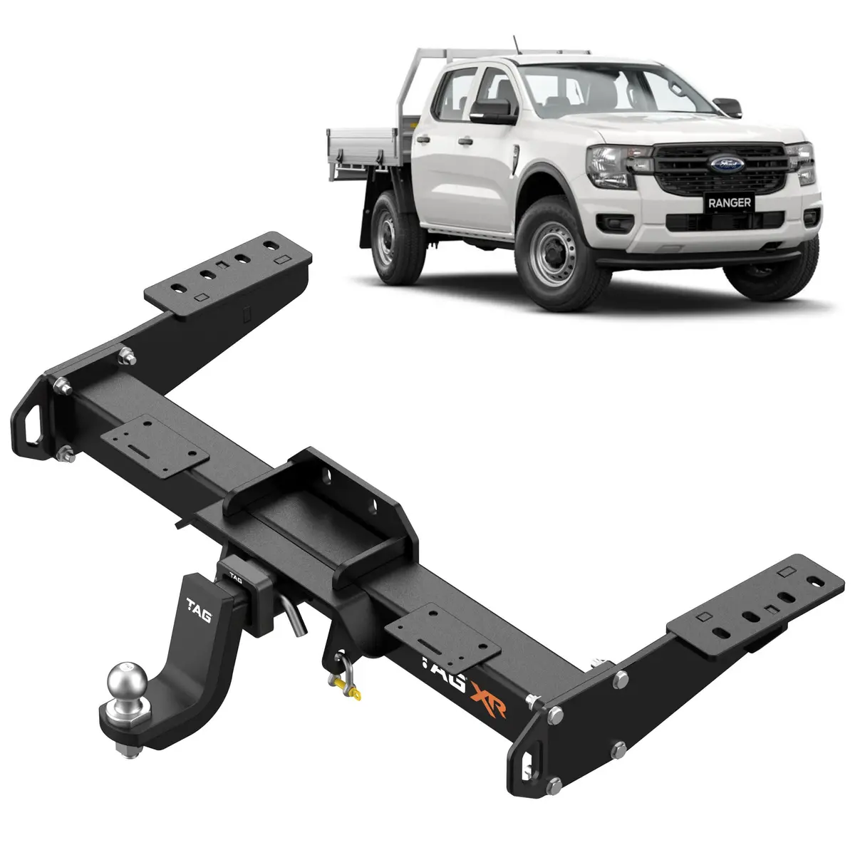 Tag 4X4 Recovery Towbar For Next-Gen Ford Ranger (Cab Chassis 06/2022 - On) 1