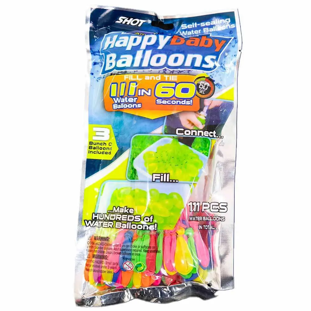 Tota Happy Baby Balloons, 111 Pcs Water Balloons For Holi Celebrations 1
