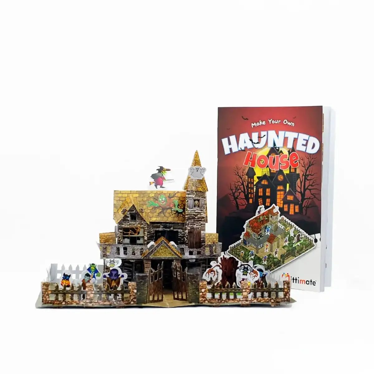 Mittimate Huaunted House Model Construction Book For Kids Age 8 To 12 Year Old I Make Your Own 3D Paper Model I Fun & Diy Book For Children 1